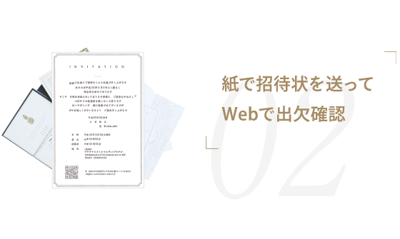 紙で招待状を送ってWebで出欠確認